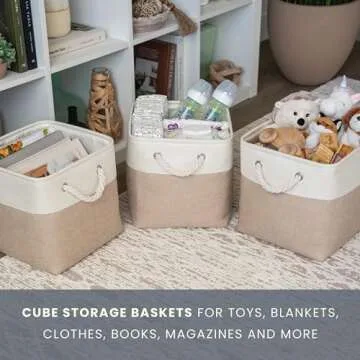 OrganiHaus 12x12 Storage Cubes Set - Stylish & Versatile