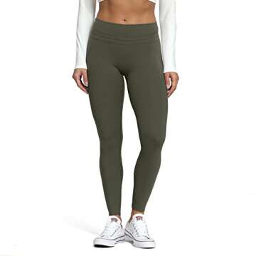 Aoxjox High Waisted Luna Leggings for Women - Olive Green