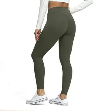 Aoxjox High Waisted Luna Leggings for Women - Olive Green