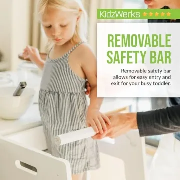 KidzWerks Adjustable Kids Kitchen Step Stool for Toddlers