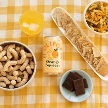 OLIPOP - Orange Squeeze Sparkling Tonic, Healthy Soda, Prebiotic Soft Drink, Aids Digestive Health & Immune Health, With Vitamin C & Plant Fiber, Caffeine Free, Low Calorie, Low Sugar 12 oz
