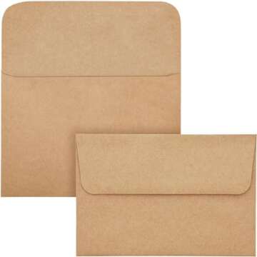 Sustainable Blank Cards and Envelopes 100 Pack