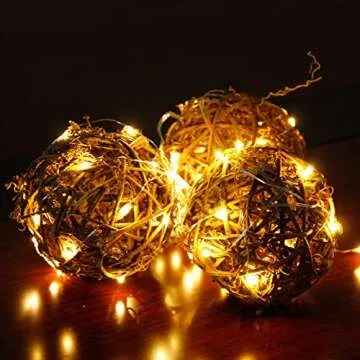 CYLAPEX 6 Pack Warm White Fairy Lights String Battery Operated Fairy Lights Firefly Lights LED Starry String Lights 3.3ft 20 LEDs Silvery Copper Wire for Christmas DIY Decoration Costume Wedding Party