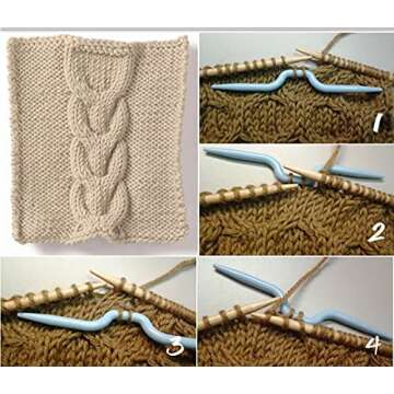 Cafurty Knitting Cable Needles 3-Pack Ideal for All Projects