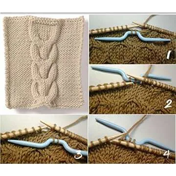 Cafurty Knitting Cable Needles 3-Pack Ideal for All Projects