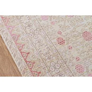 Momeni Rugs Isabella Traditional Oriental Flat Weave Area Rug, 2'7" x 8'0", Pink