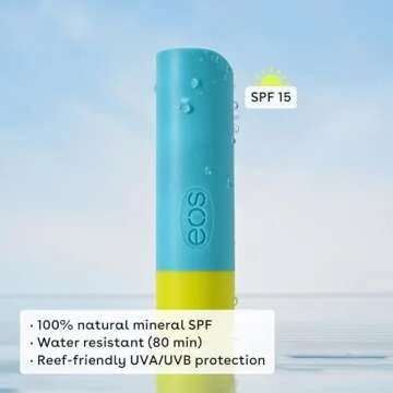 eos Natural SPF 15 Lip Balm- Pineapple Coconut, Daily Protection, Water Resistant, 0.14 oz