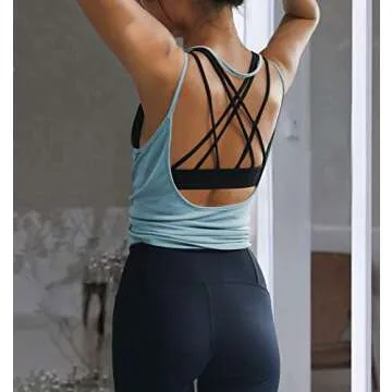 OYANUS Women's Summer Workout Tops - Sexy Backless Yoga Shirts for Activewear