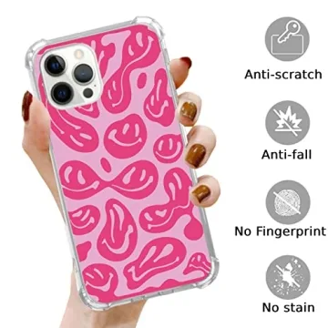 Dohakemuny Pink Melting Smile Case for iPhone 12 Pro Max