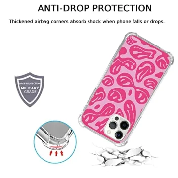 Dohakemuny Pink Melting Smile Case for iPhone 12 Pro Max