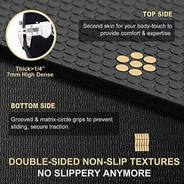 GXMMAT Extra Large Exercise Mat 16'x6'/12'x6'/10'x6'/8'x6'(7mm), Extra Wide Workout Mats for Home Gym Flooring, Non-Slip Thick Durable Cardio Mat for MMA,Plyo,Jump Rope,Weights,Fitness,Shoe-Friendly