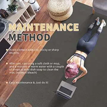 GXMMAT Extra Large Exercise Mat 16'x6'/12'x6'/10'x6'/8'x6'(7mm), Extra Wide Workout Mats for Home Gym Flooring, Non-Slip Thick Durable Cardio Mat for MMA,Plyo,Jump Rope,Weights,Fitness,Shoe-Friendly