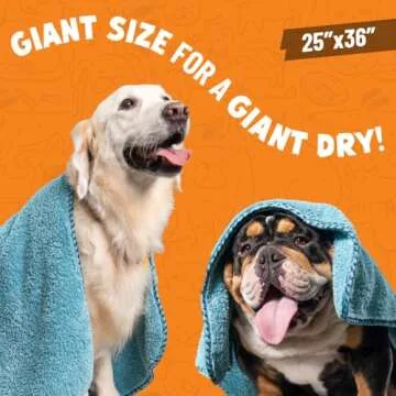 Furrocious Super Absorbent, Ultra Soft Microfiber Pet Towel for Drying & Grooming Dogs, Cats & More by Chemical Guys, Blue (25 inches x 36 inches) PCS1996 - Pet Blanket, Pet Bed Topper