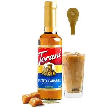 Salted Caramel Syrup for Coffee 25.4 Ounces Syrups for Coffee Drinks with Fresh Finest Bottle Pump