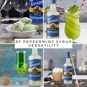 Sugar-Free Syrup Elixir Trio - SF Vanilla, Caramel & Peppermint Coffee Syrup Flavoring Variety Pack ...