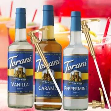 Sugar-Free Syrup Elixir Trio - SF Vanilla, Caramel & Peppermint Coffee Syrup Flavoring Variety Pack Coffee Flavoring for Drinks- Three 25.4 Oz bottles with 3 Jimoco Pump Dispensers