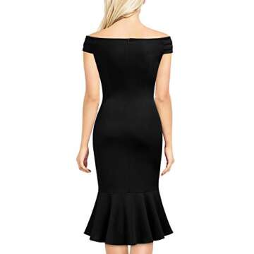 Elegant Knitee Women's Off Shoulder V-Neck Bodycon Cocktail Dress for All Occasions