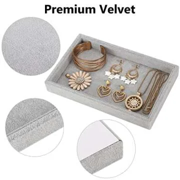 Valyria Velvet Jewelry Tray for Stylish Organization