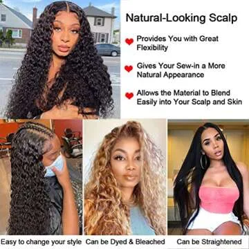 Armodeo 13x4 Deep Wave Lace Front Wigs Pre-Plucked 150% Density Curly HD Lace Frontal Wig Lace Front Human Hair Wigs For Black Women With Baby Hair