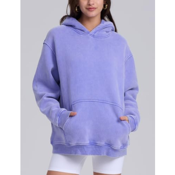 Oversized Acid Wash Hoodie for Trendy Streetwear Style