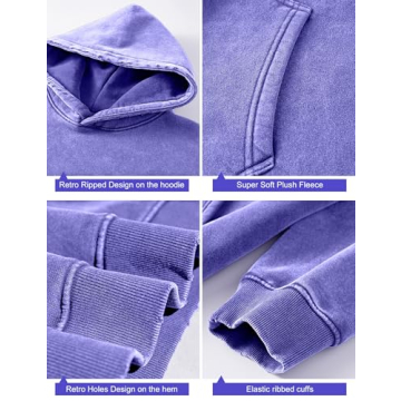 Oversized Acid Wash Hoodie for Trendy Streetwear Style