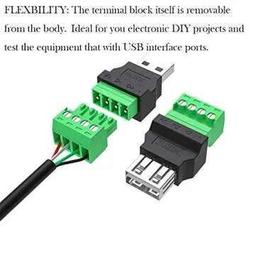 Jienk USB Terminal Block Connectors for DIY Projects