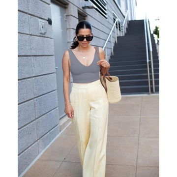 Ultra-Comfortable Deep V Neck Crop Tank for Women