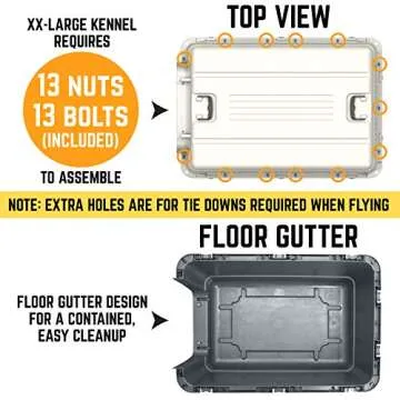 SportPet Designs Plastic Kennels Rolling Plastic Wire Door Travel Dog Crate- XX-Large