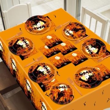 3 Pack Halloween Zombie Tablecloths for Parties