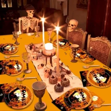 3 Pack Halloween Zombie Tablecloths for Parties