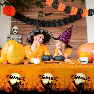 3 Pack Halloween Zombie Tablecloths for Parties