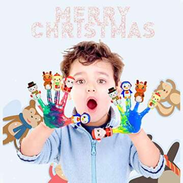 Christmas Finger Puppets Toys for Kids, Fun Holiday Gift