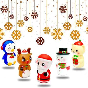 Christmas Finger Puppets Toys for Kids, Fun Holiday Gift