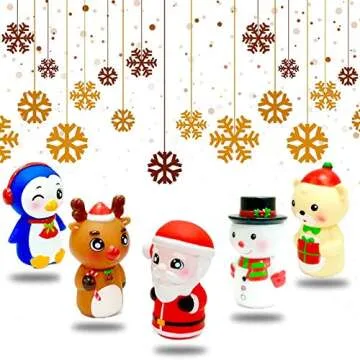 Christmas Finger Puppets Toys for Kids, Fun Holiday Gift
