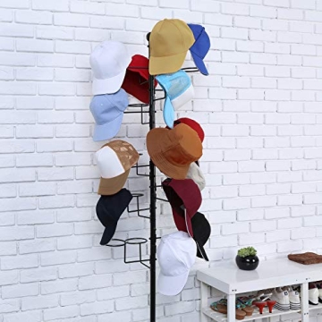 Stylish MyGift Freestanding Hat Rack with 20 Hooks