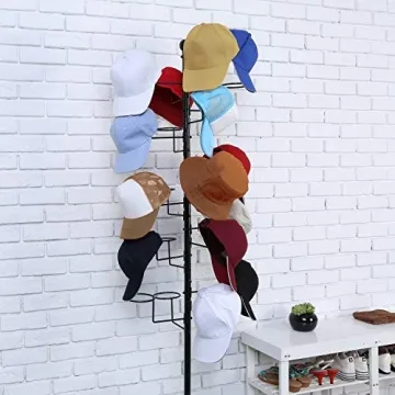 Stylish MyGift Freestanding Hat Rack with 20 Hooks