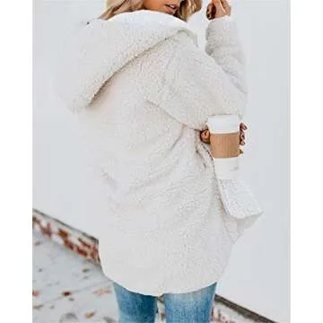 ReachMe Sherpa Fuzzy Fleece Jacket Women Cozy Winter