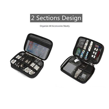 BAGSMART Travel Cable Organizer for Electronics Accessories