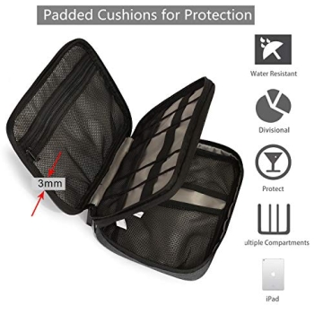 BAGSMART Travel Cable Organizer for Electronics Accessories