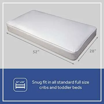 Sealy Baby Perfect Rest Waterproof Crib Mattress plus Toddler Bed Fit, Premium 150 Extra Firm Coils,...