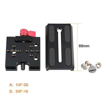 CAMVATE Quick Release Base Plate Compatible with Manfrotto 501/504/ 577 Tripod Standard Accessory - ...