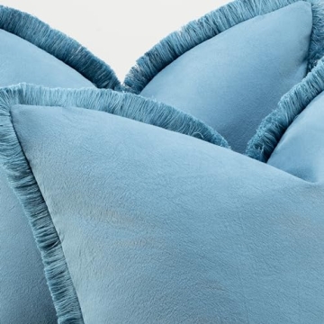 ZWJD 20x20 Fringe Pillow Covers for Chic Home Decor