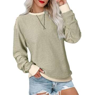 SHEWIN Women's Trendy Fall Sweatshirt - Comfort & Style!