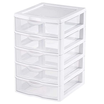 STERILITE Clearview Small 5 Drawer Storage Unit