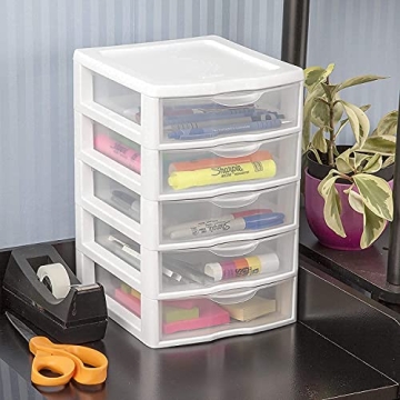 STERILITE Clearview Small 5 Drawer Storage Unit