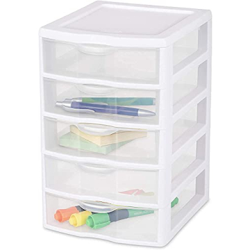 STERILITE Clearview Small 5 Drawer Storage Unit