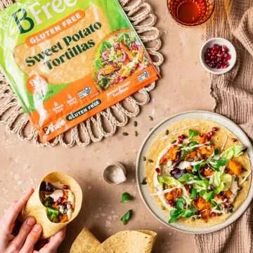 BFree Gluten Free Wheat Free Wrap Tortillas Sweet Potato Vegan Dairy Free (Pack of 2)