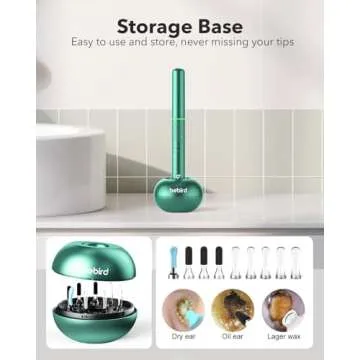 Bebird M9 Ear Care Wax Removal Tool Camera Cleaning Kit- Wireless Cleaner Ear Viewing Scope OTO-Scope with Camera & Light - Video Earpick with 10 Replacement Tips and 3 Check Attachemnts