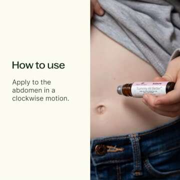 Plant Therapy KidSafe Tummy All Better Essential Oil Blend Pre-Diluted Roll-On 10 mL (1/3 oz) 100% Pure, Therapeutic Grade