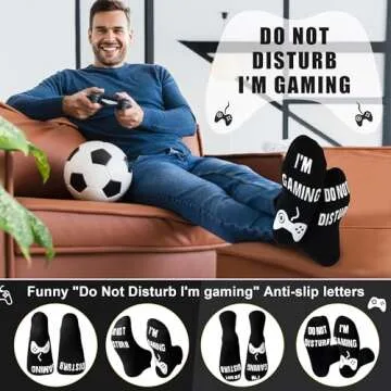 Do Not Disturb I'm Gaming Socks Men Gifts for Men,Valentines Day Gifts for Teenage Boys,Fathers Gift...